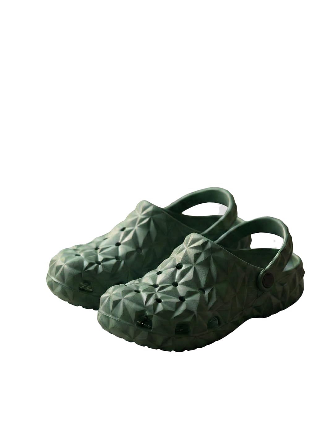 bigbanana Men Lightweight Olive Solid Clogs with Adjustble Back Strap-picture-52