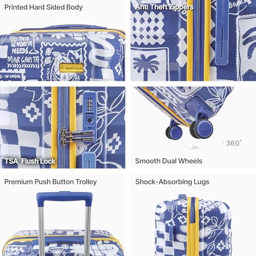 Image of uppercase Holidaze Medium Printed Trolley Bag