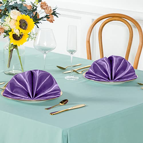 Servilletas de Tela Satinadas Morado Claro 17x17 Pulgadas 16 Unidades miniatura 3