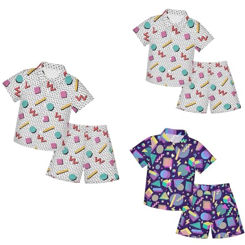 Ensemble garçon en lin chemise et short d'été 2-15 ans