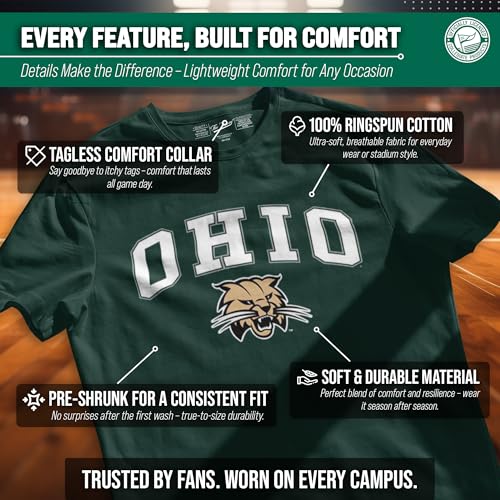 Image of NCAA Gameday Cotton T-Shirt for Men and Women | Officially Licensed NCAA Tee - Preshrunk Ring-Spun Cotton - Screen-Printed Team Logo