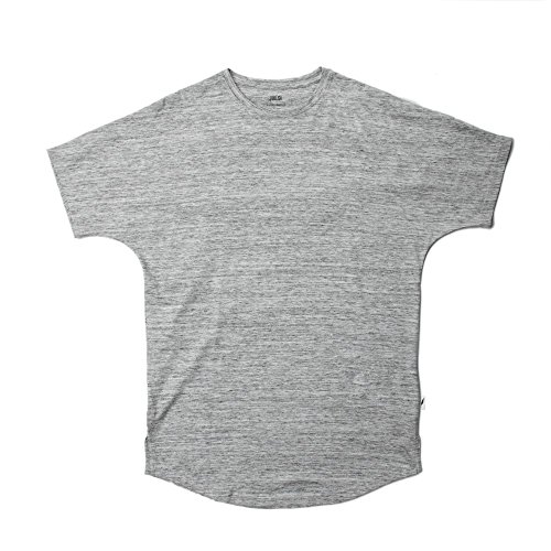 Publish Brand INC. Men's Short Sleeve Scallop Crew Neck T-Shirt, Grey, Small