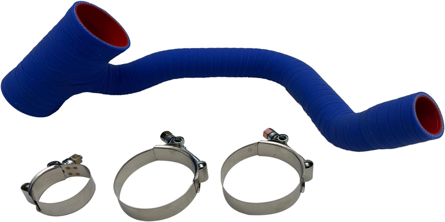 Silicone Molded Coolant Hose w/Clamps Thermostat By Pass Hose Engine Cooling & 3 x Clamps, For Mack Truck Heavy Duty, Replace for 25501933