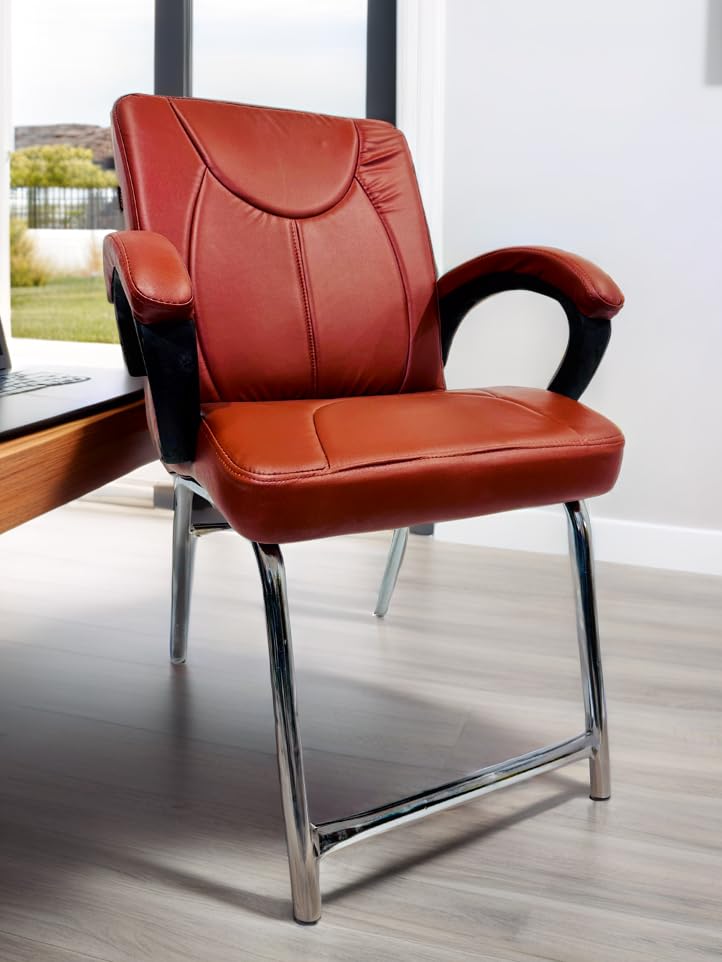 Image of Relaxation Chair Made up of Strong and Durable Frame Home Chair Modern Design for Comfort Seating (1, Brown, H Type Frame)