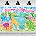 Treasures Gifted Girl Dinosaur Backdrop 4.25ft Tall x 6ft Wide - Dinosaur Decorations for Birthday Party - Large Dinosaur Birthday Banner - Dinosaur Party Decorations - Girl Dinosaur Party Supplies