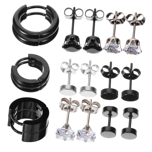 Homoyoyo 9Pares Pendientes Minimalistas Para Mujer De Zirconia y Pendientes De Cartílago Inoxidable Pendientes Llamativos Para Femenina