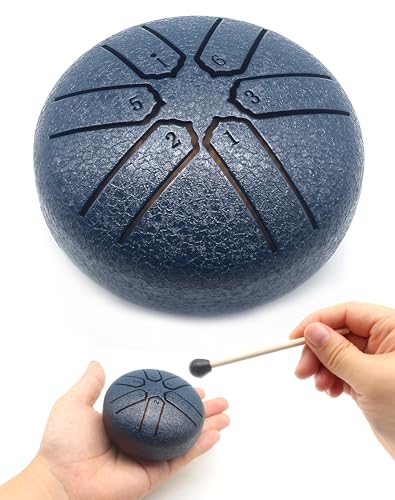 Anvin Mini Steel Tongue Drum 3 Inch 6 Notes Metal