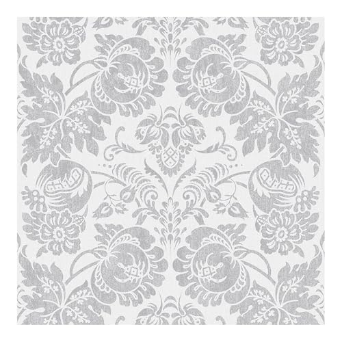 Superfresco Easy Como Silver Damask Wallpaper Superfresco