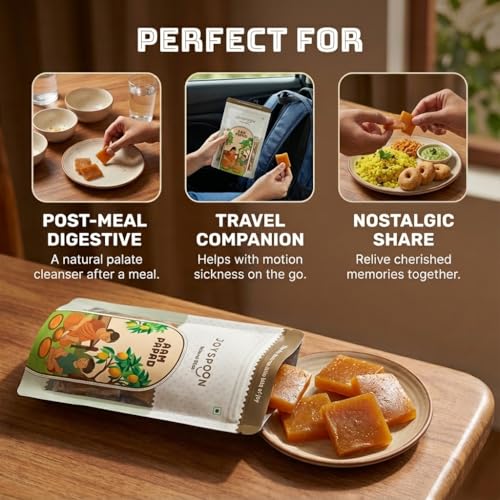 Image of JoySpoon Aam Papad | Traditional Mango Fruit Snack | Sweet & Tangy After-Meal Treat | Individually Wrapped Pieces | Pack of 2