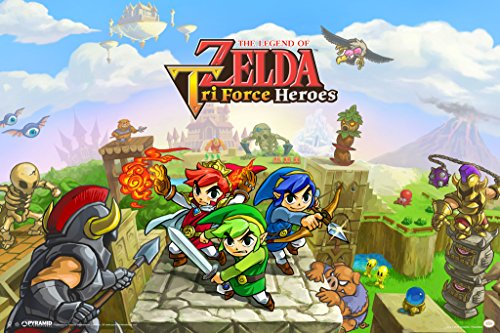 Pyramid America Legend Of Zelda Tri Force Heroes Nintendo High Fantasy Video Game Series Cool Wall Decor Art Print Poster 18X12 #TOP17