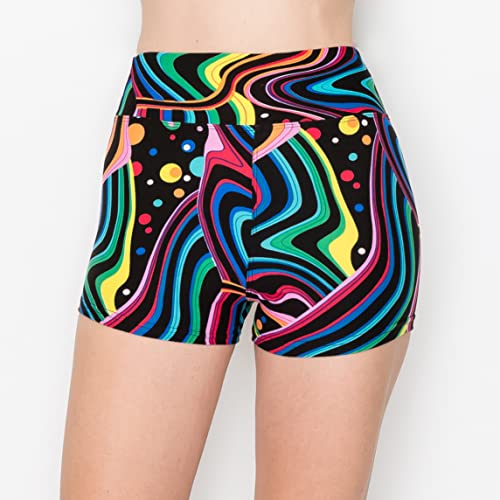 Image of ALWAYS Women Workout Yoga Shorts - Premium Soft Solid Stretch Cheerleader Running Dance Volleyball Short Pants 1530 XS