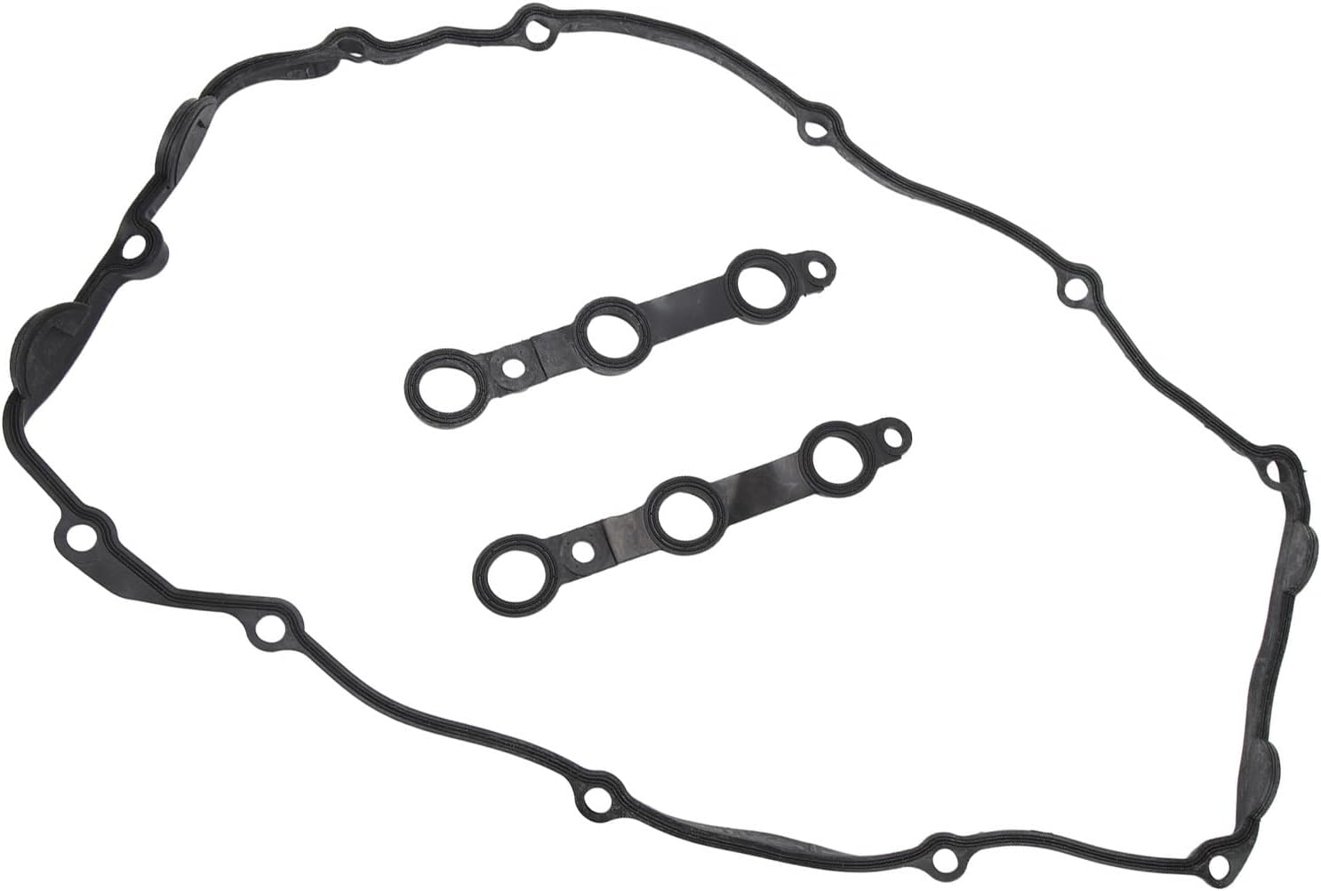 Valve Cover Gasket with 17 Grommet Seals 11 12 9 070 990 for E46 E39 E36 Black