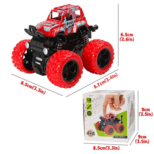 image for BBLIKE 2-Pack Push and Go Cars, Friction Powered Toy Cars, Monster Tru