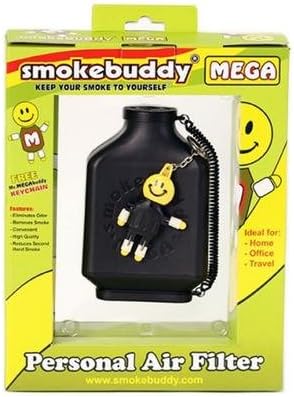 Smoke Buddy Mega Personal Air Purifier Cleaner Filter Removes Odor - Black New
