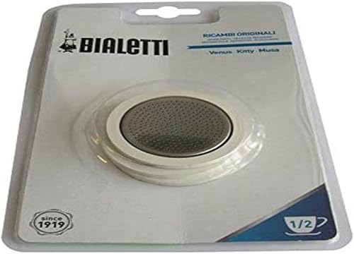 Bialetti 07013 Filtro de acero inoxidable, cafetera de 6 tazas Piezas de repuesto para filtro.