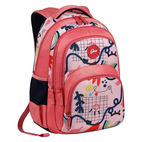Diva 41L Extra Large Water Resistant School Bag/Casual 5 Compartment Backpack/Daypack/Travel Backpack/College Bag Kids Bag For Girls, 38 Lt - Pink