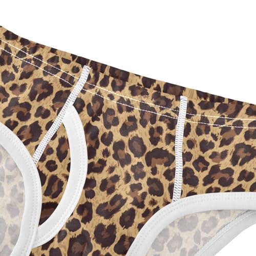 Boys' Exclusive Briefs Toddler Underwear 95% Combed Cotton Boxerbriefs 2T Leopard Cheetah 214