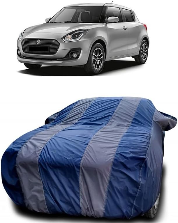 DIGGU- All Weather-Proof/UV Protection Compatible with Car Variant Maruti Suzuki Swift LDI Mirror Pocket (GreyStripe)