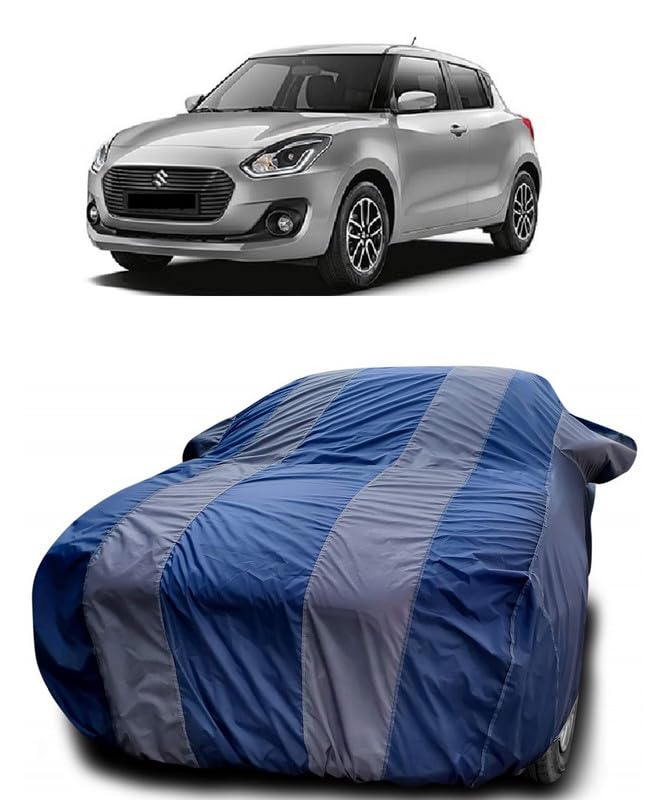 DIGGU- All Weather-Proof/UV Protection Compatible with Car Variant Maruti Suzuki Swift LDI Mirror Pocket (GreyStripe)