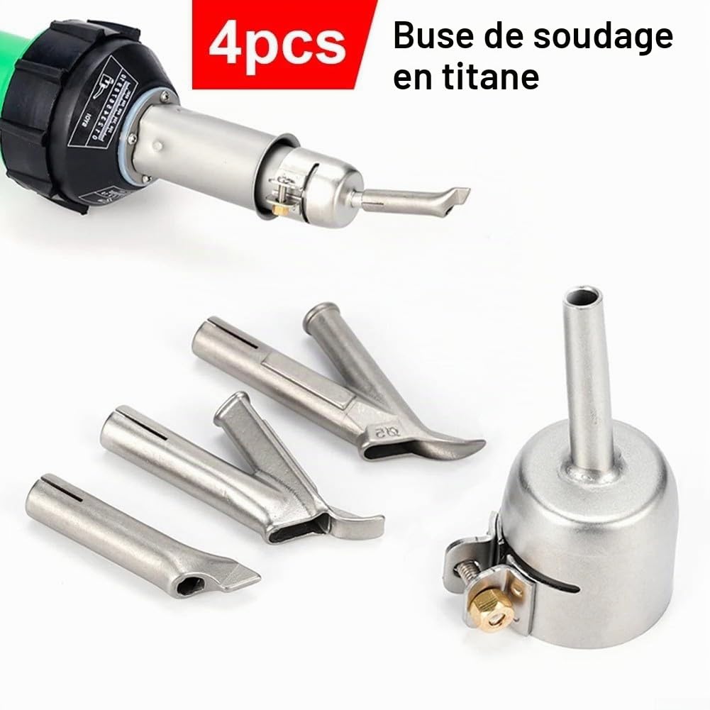 Lot de 4 embouts de buse en forme de Y pour soudage en plastique à air chaud pour soudage rapide, buse de soudage, soudage en vinyle