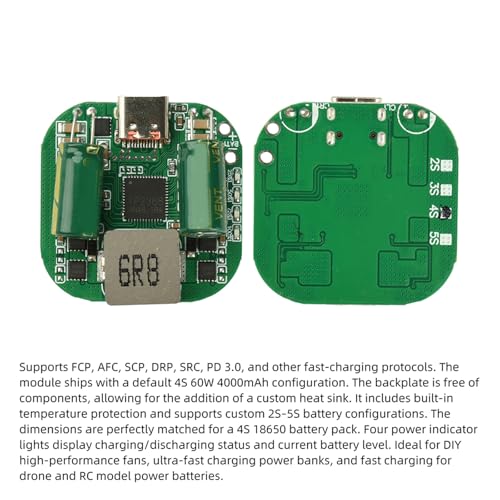 Módulo de carga IP2368 de 100W, circuito bidireccional PD3.0 tipo C para batería 2-5S 4