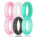 Silicone Wedding Ring For Women By DoerDo, Durable Rubber Sport Band For Active Style - 6 Rings Pack