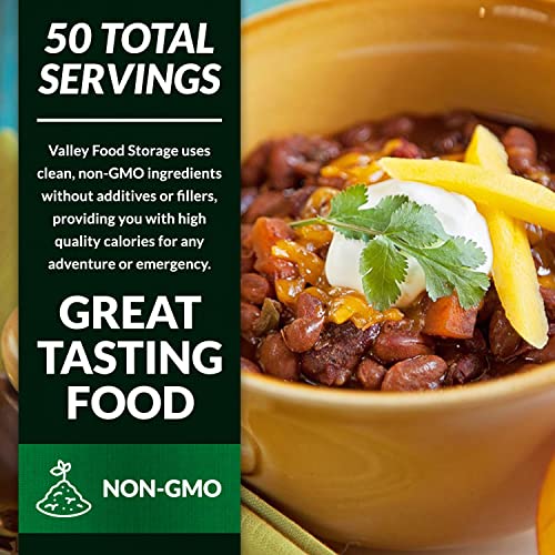 Image of Valley Food Storage Mango Habanero Chili | 10-Bag Bucket, 50 Servings | Premium Emergency Food Supply, 25 Year Shelf Life | Survival Meal Kits, Prepper Food & Off-Grid Living Supplies, Packaged in USA