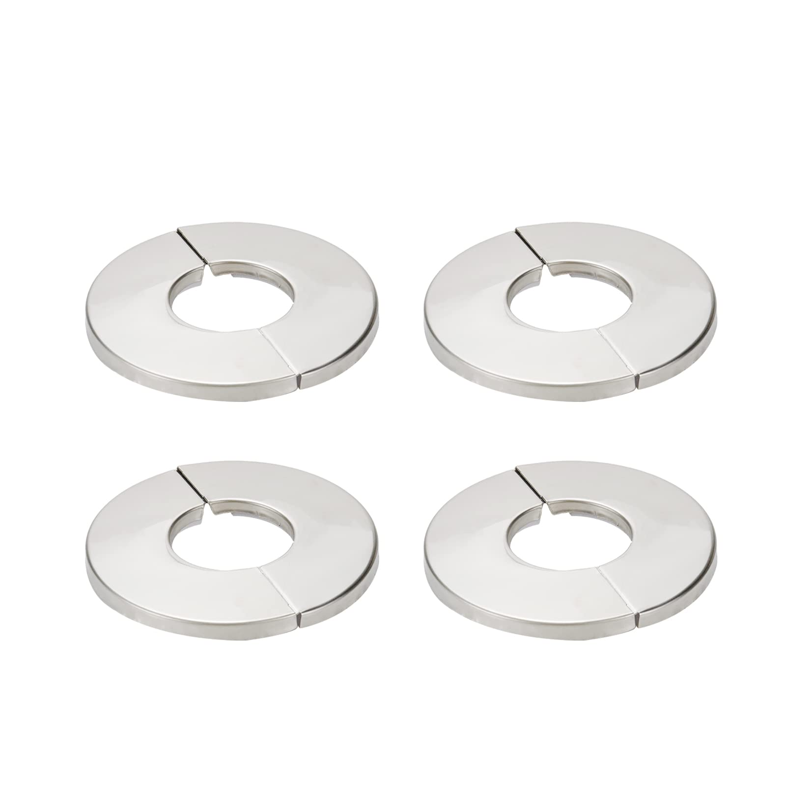 Bride fendue en acier inoxydable pour tuyau 27mm pour cacher défauts de mur x4
