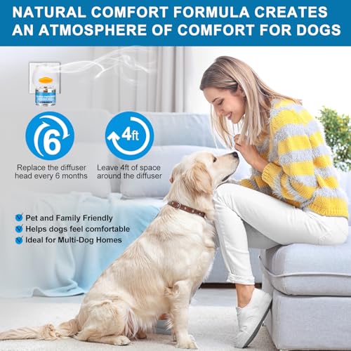 SLE Pheromone Hund Kit Hunde Beruhigungsmittel Dog Calming Appeasing Pheromon,Beruhigungsmittel Zur Reduktion Von äNgstlichem Verhalten Gewitter (1 Diffusor + 3 Nachfüllen)