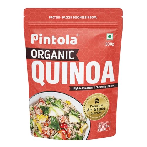 Pintola Organic Quinoa 500g, Cereal for Breakfast, High in Protei...