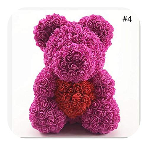 Yellow Rose Oso, Cumpleaños Romántico Regalo para El Día Actual R83 De Novia Rose Oso 40cm Decoración De La Boda del Oso De Rose Aniversario De San Valentín, Ciruela, Rosa Oso Kit