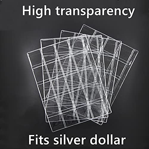 Mudor 20-Pocket Coin Pages For Collectors, Standard 9-Hole Coin Collection Pages Fit Most Binder, Coin Collecting Supplies, 10 Sheets Coin Sleeves For Coin, Stamp, Badges Etc (20 Pocket -10 Sheets) #TOP1