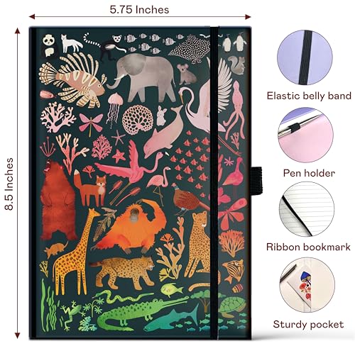 Elena Essex Cadernos de diário forrados para mulheres e homens/160 páginas/pautado universitário/pap