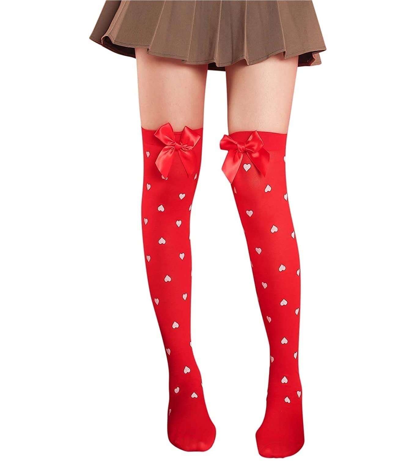 Calcetines Cómodos 3 Pares De Calcetines Hasta La Rodilla Para Mujer, Medias Por Encima, Con Lazo, Punto, Largos Suaves Reforzada