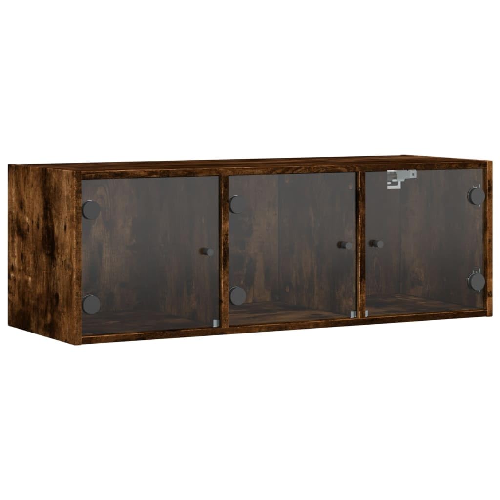 Montage mural armoire chêne fumé pour libérer l'espace au sol, 102 cm