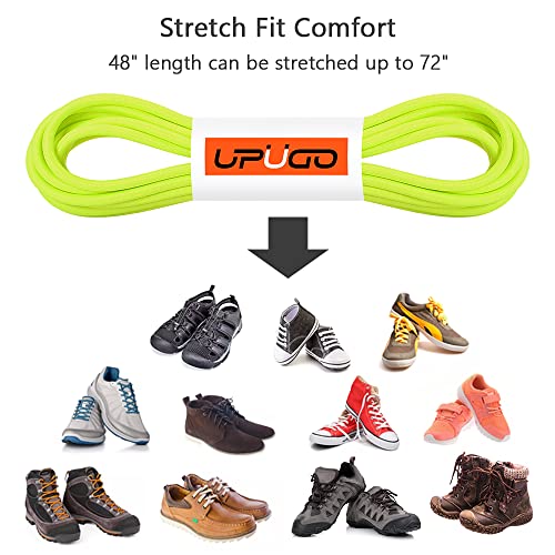 Image of UpUGo Elastic Shoe Laces, No Tie Shoe Laces Tieless for Kids, Adults, Elderly, One Size Fit All
