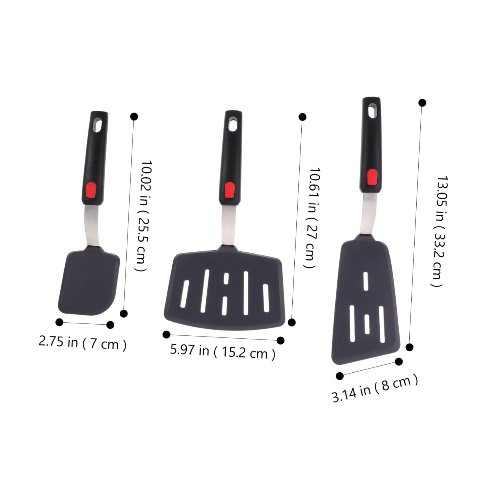 Garneck Juego de 3 Espátulas de Silicona Antiadherente para Cocina Resistente al Calor
