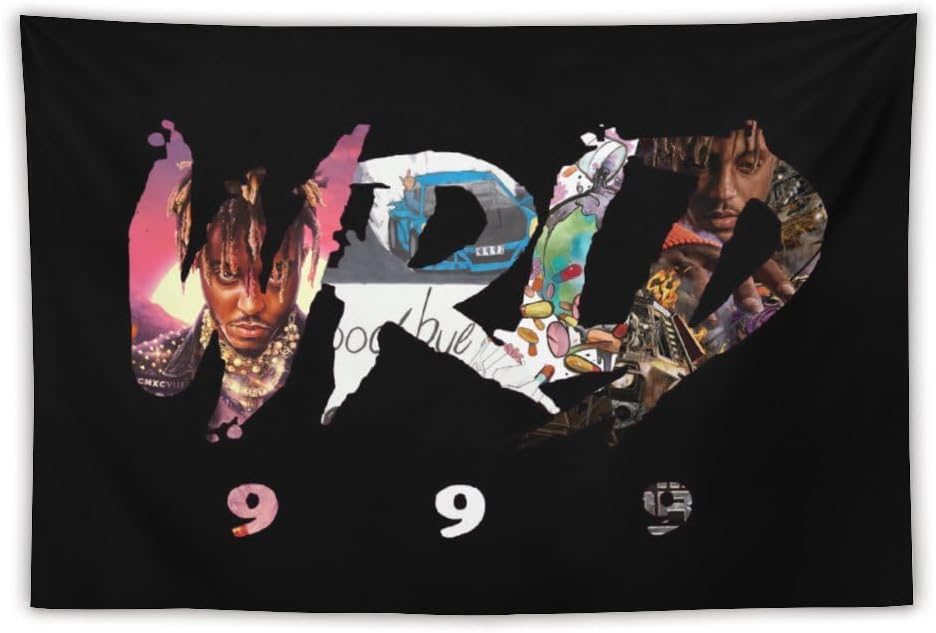 IXITAB Rapper Singer Tapestry for College Dorm, Juice Bedroom And Living Room Home Decor 40"x60", Meme Funny Wall Tapestries