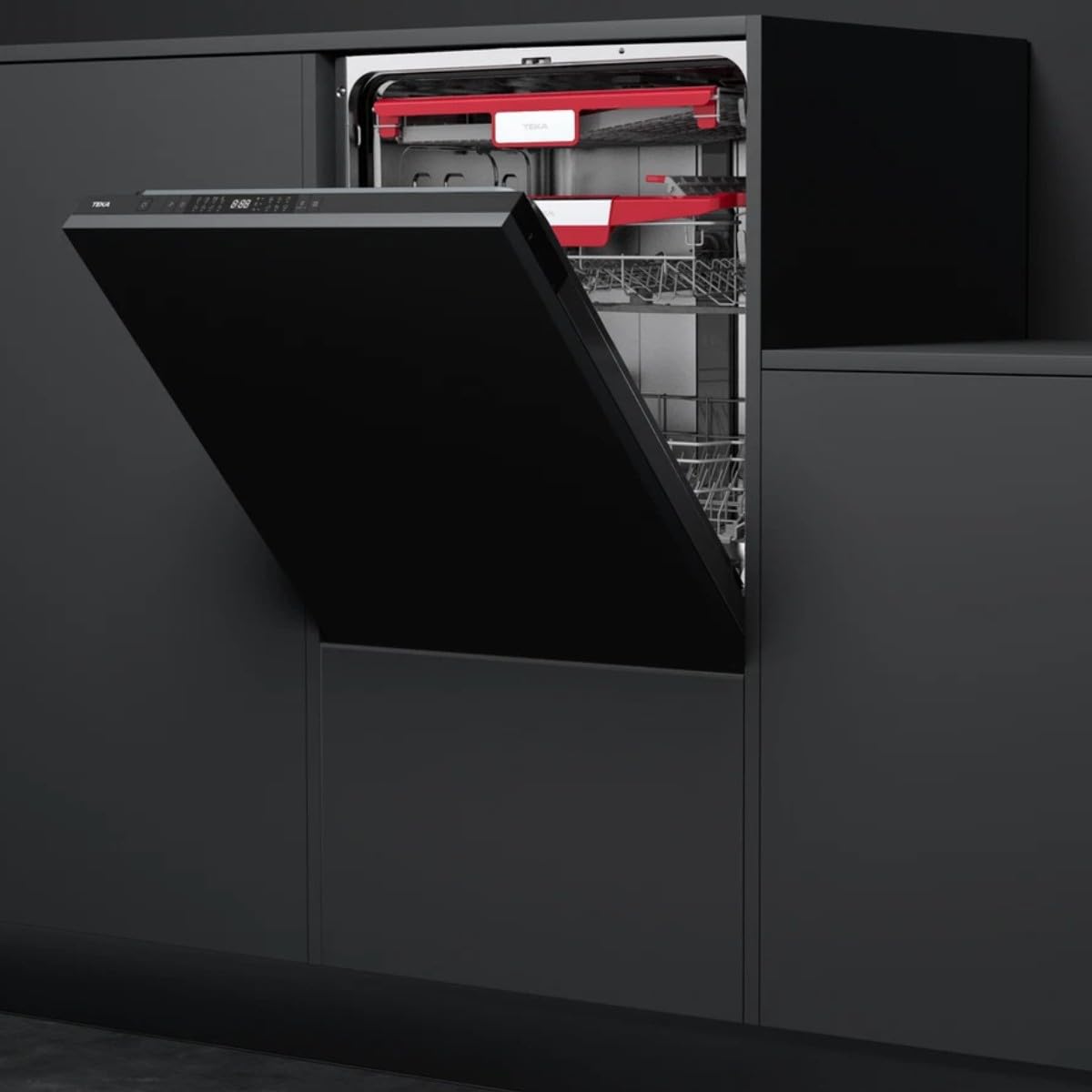 TEKA Lavavajillas Integrable 60 cm, 14 Cubiertos, Apertura Automática PremiumDry, 8 Programas, Tercer Rociador Superior, Aquasafe/Aquastop, 44db, DFI 46960
