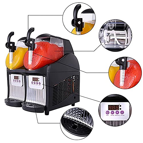 XINDONG Kommerzielle EIS-Slush-Maschine 2x2.5L Doppeltank-Slushie-Maschine mit Dickeneinstellung Maschine für Gefrorene… – Bild 4