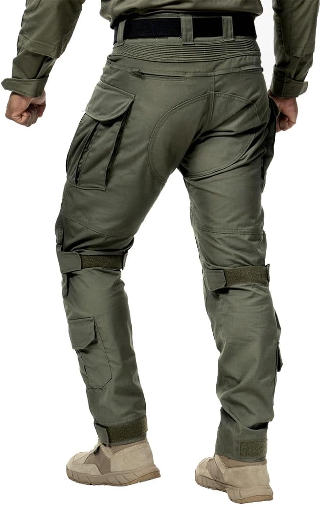 G5 Combat Pants Men's Tactical Trousers with Hidden Knee Pad Camo Tactical Gear for Airsoft Hunting Paintball