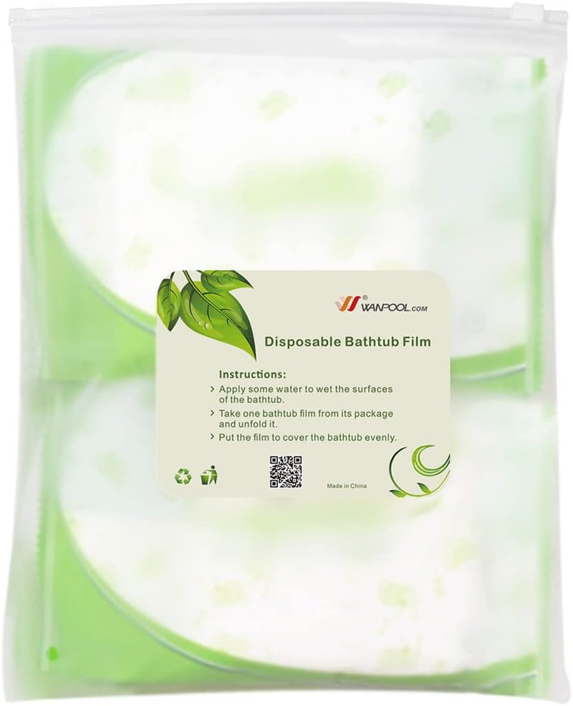 WANPOOL Disposable Individual Bathtub Bag Film for Traveling/Hotel/Household/Salon (86x47 Inch) 8 Pieces