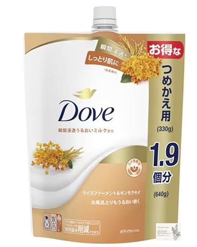 Do ve(ダ ヴ)ボディウォッシュ キンモクセイ ライスファーメント&キンモクセイ当店オリジナルカード付き (ライスファーメント&キンモクセイ つめかえ用 大容量 640g1個, ライスファーメント&キンモクセイの香り)