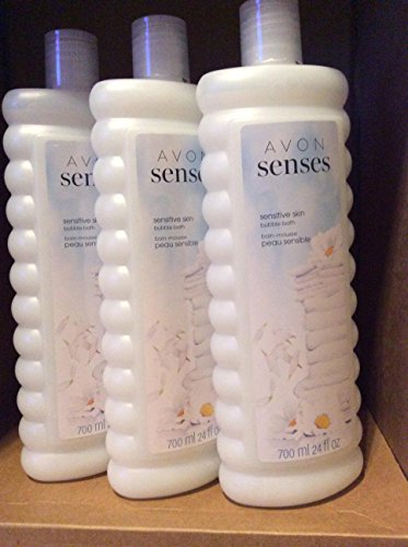 Avon Senses sensitive skin bubble bath 24 fl.oz Lot 3 bottles