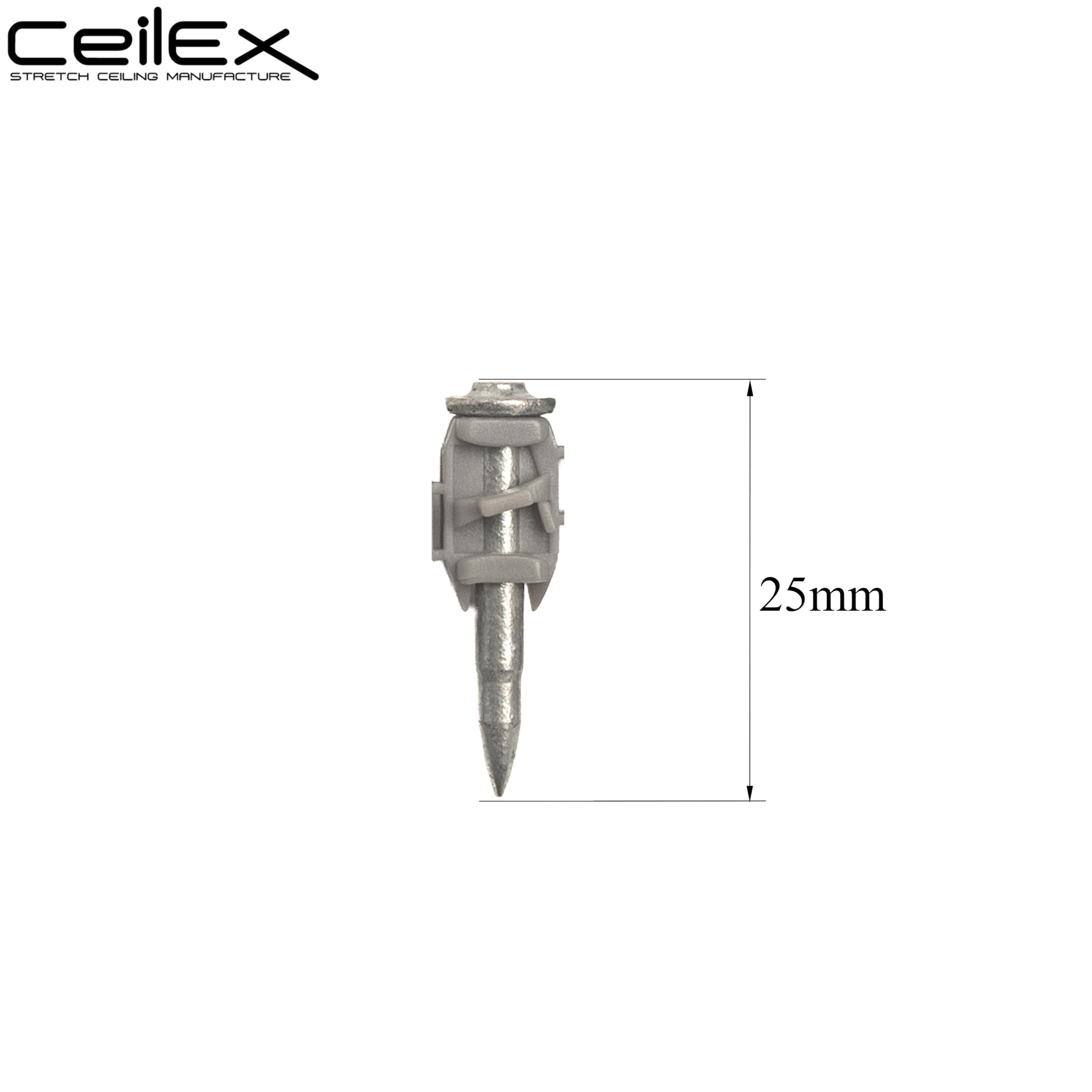 1000 chiodi per calcestruzzo fascicolato da 5/8''-16mm, 3/4''-19mm, 7/8''-22mm, 1''-25mm, 1 1/16''-27mm, 1 1/4''-32mm, 1 1/2''-38 mm o 200 chiusure in plastica per canalina per cavi - solo per Hilti