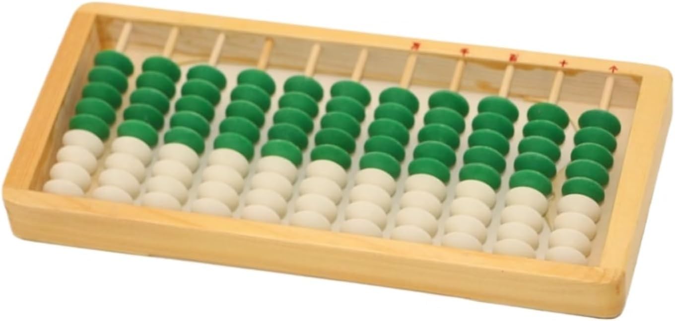 Counting Frame, 11 Digits 9 Beads Wooden Chinese Abacus Calculating Tool for Educational School Office Learning Mathematics Abacus