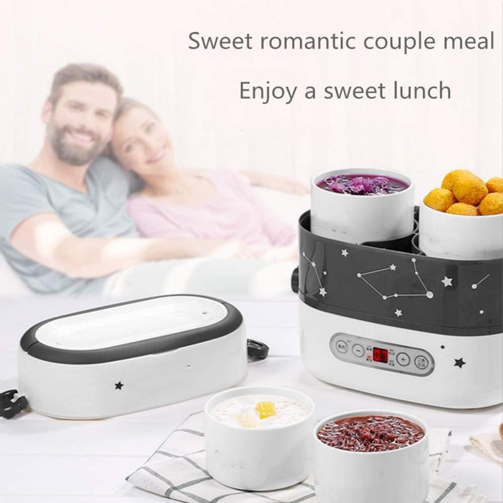 Smart Electric Lunch Box Small Rice Cooker Layer Automatic Heating Ceramic Liner Touch Appointment Timing