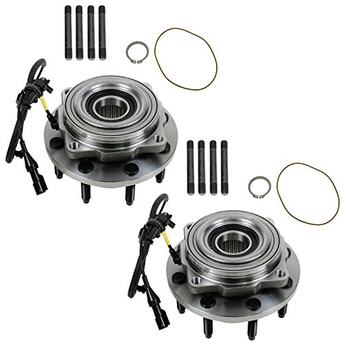 Image of TRQ Front Left and Right Wheel Bearing and Hub Assembly Set 2 Piece for 2005-2010 Ford F-250 Super Duty 2005-2010 F-350 Super Duty 10 F-450 10 F-550 4WD