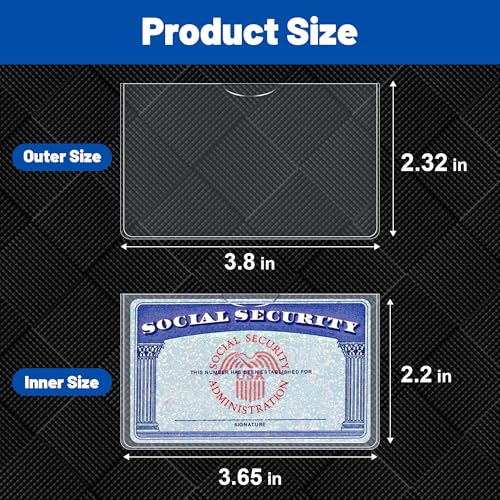 6 pack social security card protector sleevesnew medicare card protector sleevecredit card holder24 mil soft clear card sleeves for waterproof ssn card protectorcredit card cover