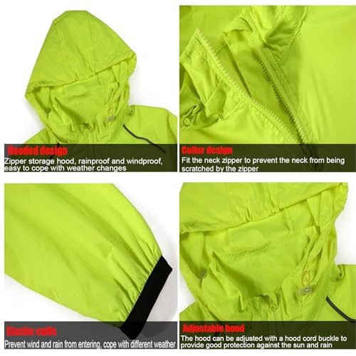 Chaqueta impermeable liviana con capucha y ajuste miniatura 5